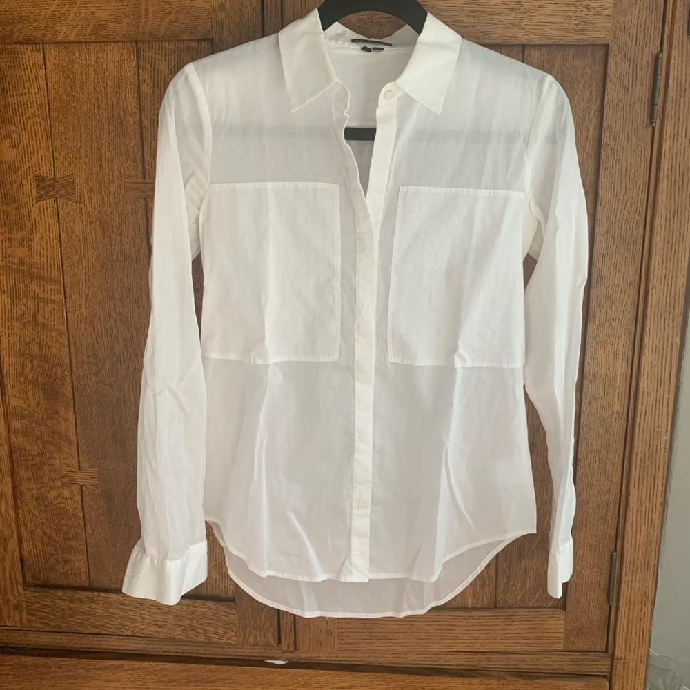 Theory long sleeve blouse- size P